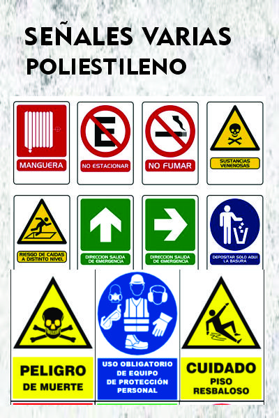 Señalización en Poliestireno 30x15 - JuanImprime